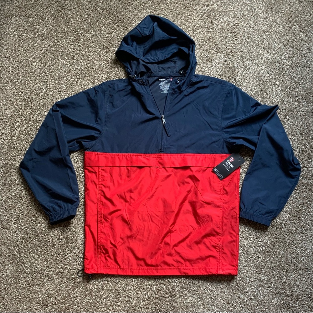 NWT Swiss Tech Blue and Red Windbreaker